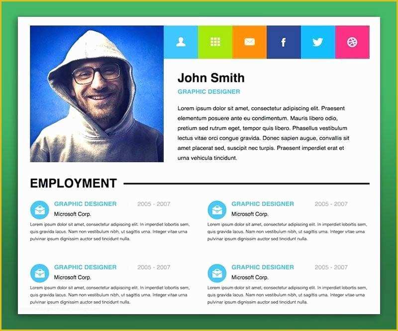 Resume Website Template Free Of Personal Website Resume Template Blog Resume Portfolio