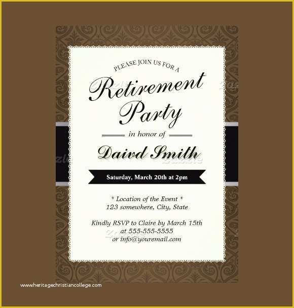 Retirement Invitation Template Free Download Of 17 Retirement Party Invitations Psd Ai Word Pages