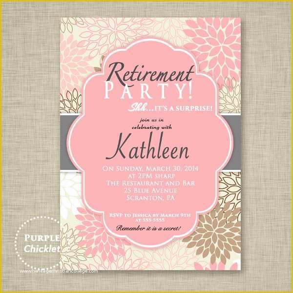 Retirement Invitation Template Free Download Of 8 Surprise Invitation Templates Free Editable Psd Ai