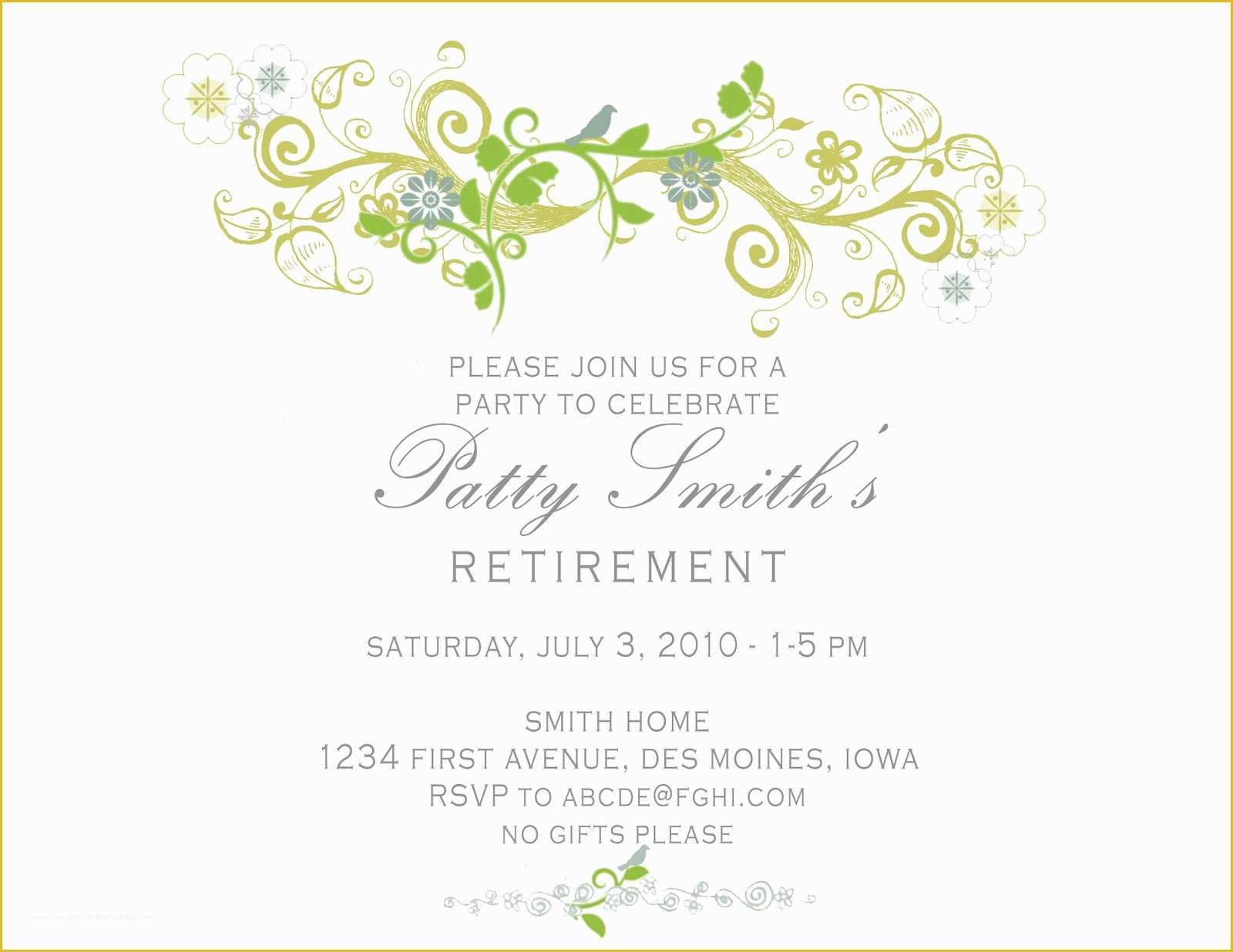 Retirement Invitation Template Free Download Of Idesign A Retirement Party Invitation