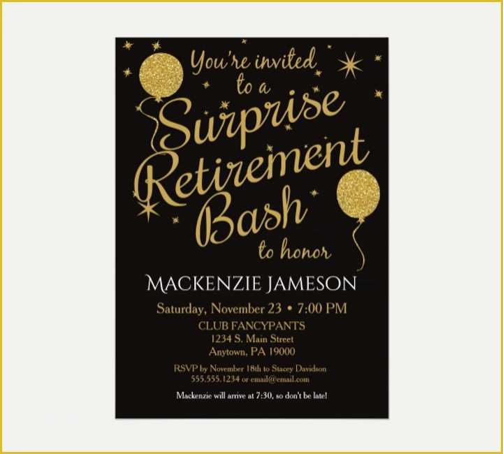 Retirement Invitation Templates Free Printable Of 15 attractive Retirement Invitation Designs Psd Ai