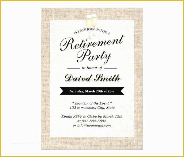 Retirement Invitation Templates Free Printable Of 36 Retirement Party Invitation Templates Psd Ai Word