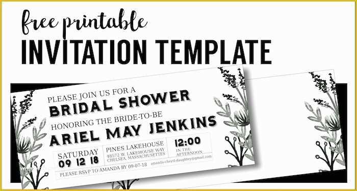 Retirement Invitation Templates Free Printable Of Black White Flowers Invitations Templates Free Printable