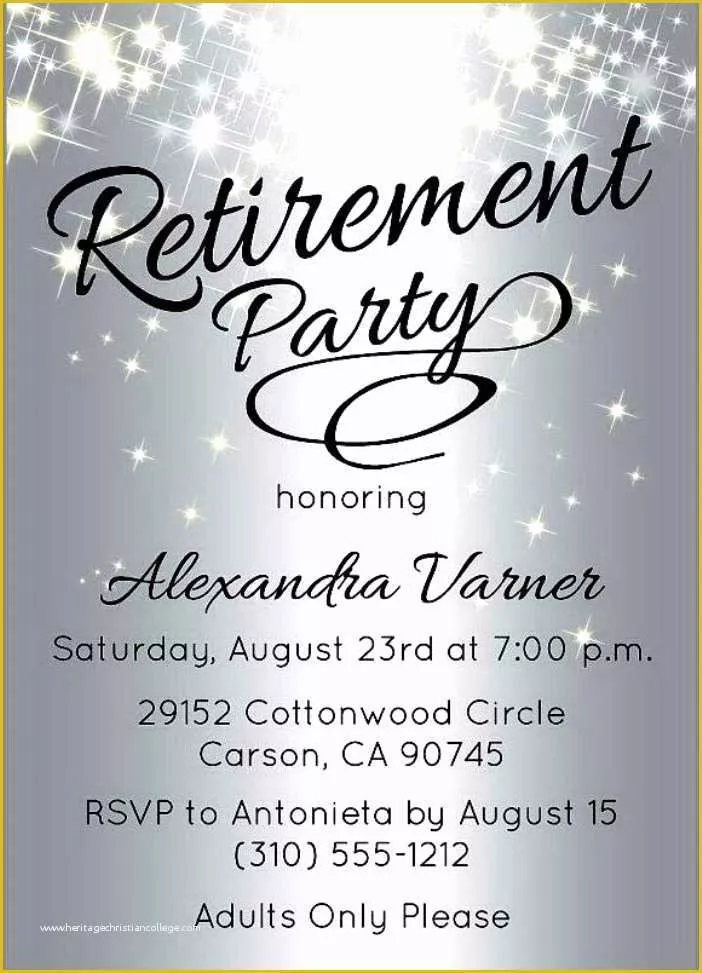 Retirement Invitation Templates Free Printable Of Retirement Party Invitation Template Free