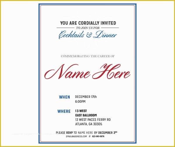 Retirement Party Announcement Template Free Of 36 Retirement Party Invitation Templates Psd Ai Word