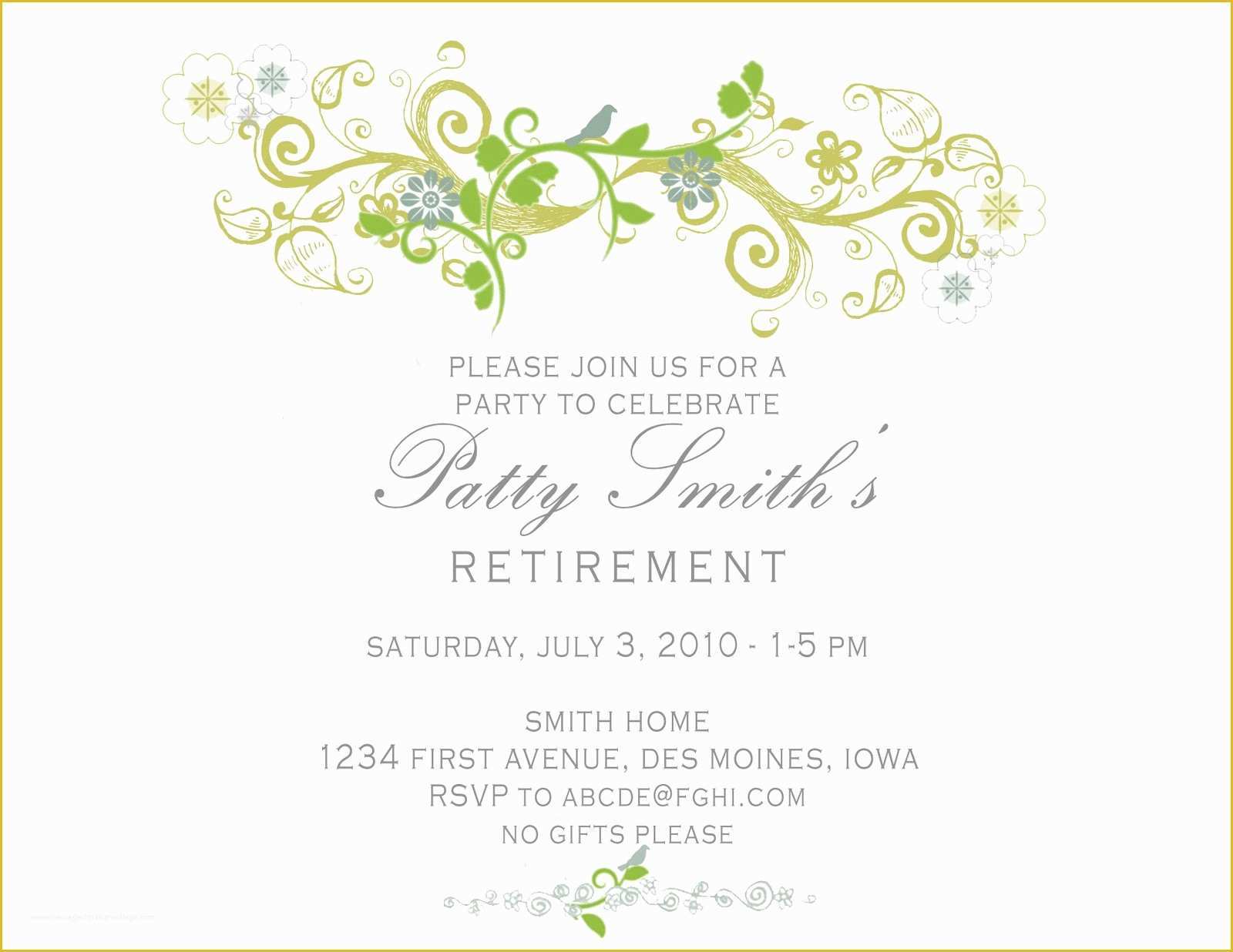 Retirement Party Announcement Template Free Of Idesign A Retirement Party Invitation