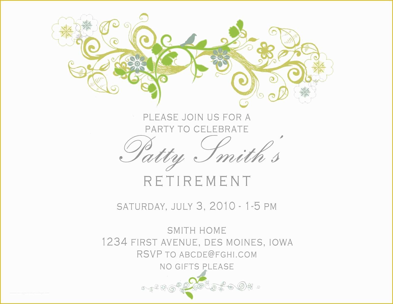 Retirement Party Announcement Template Free Of Idesign A Retirement Party Invitation