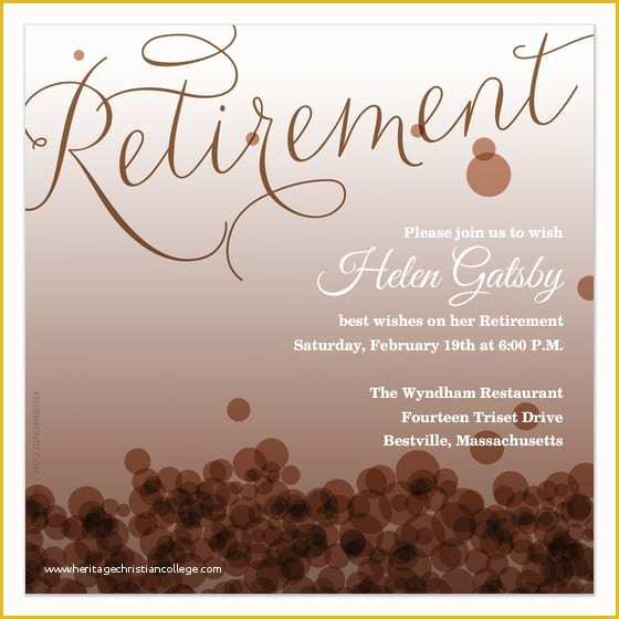 Retirement Party Announcement Template Free Of Retirement Card Invitation Template