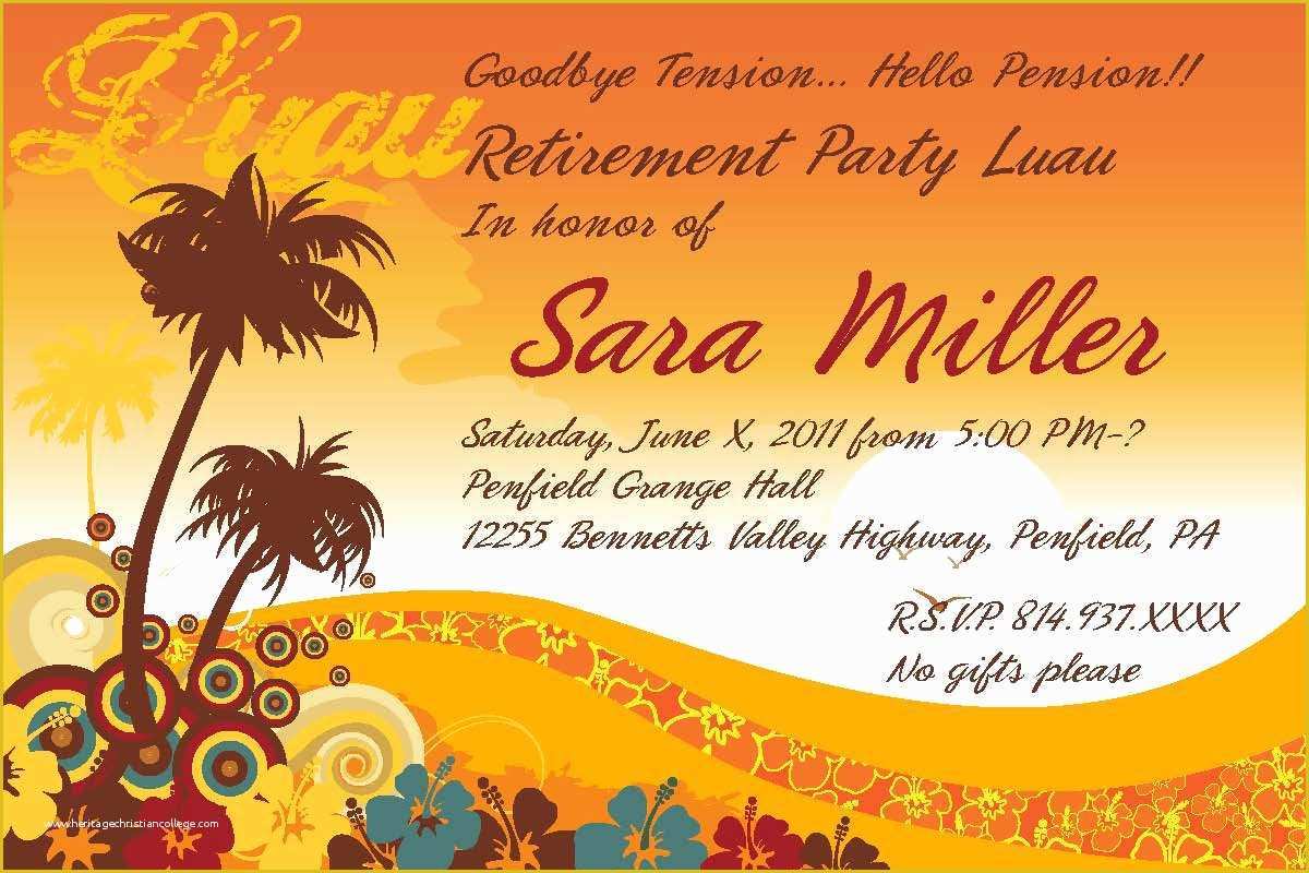 Retirement Party Announcement Template Free Of Retirement Party Invitation Template Free