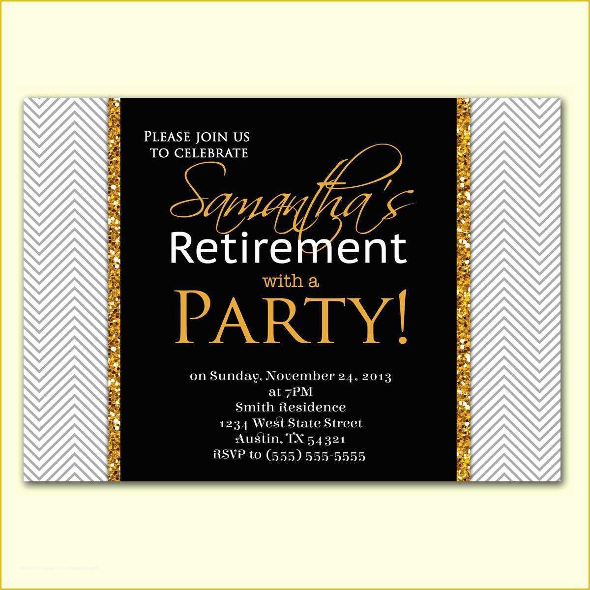 Retirement Party Announcement Template Free Of Retirement Party Invitation Template