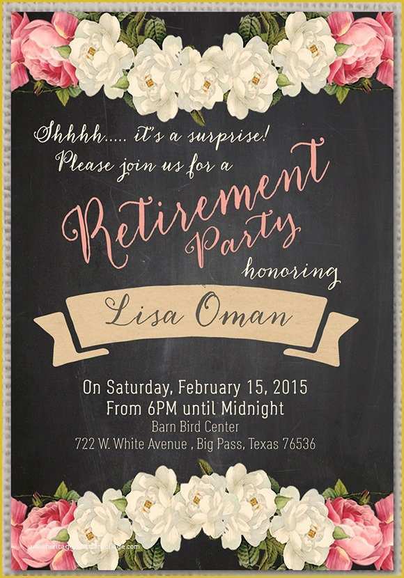 Retirement Party Announcement Template Free Of Surprise Retirement Party Invitation Samples