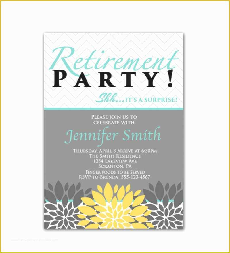 Retirement Party Announcement Template Free Of Surprise Retirement Party Invitation Template