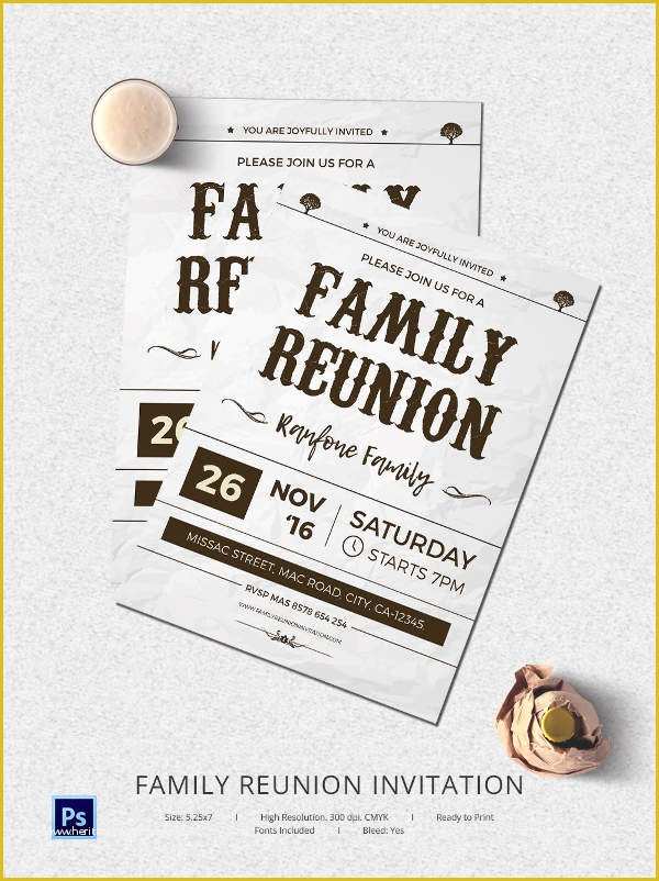 Reunion Flyer Template Free Of 32 Family Reunion Invitation Templates Free Psd Vector