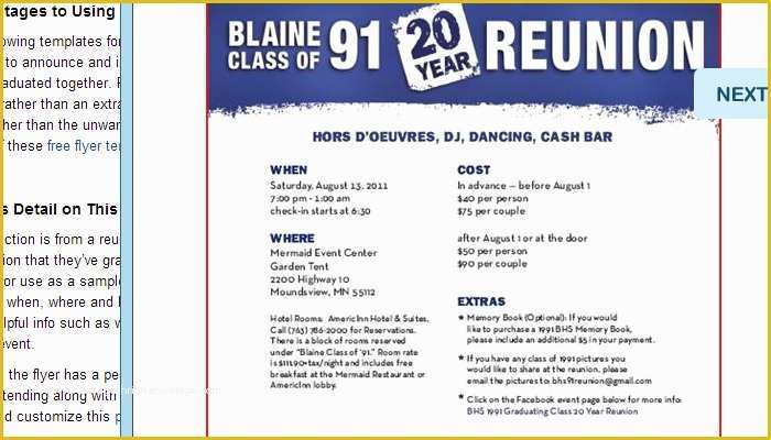 Reunion Flyer Template Free Of 5 High School Reunion Flyer Templates