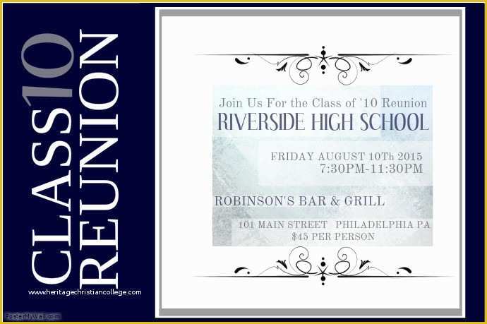 Reunion Flyer Template Free Of Class Reunion Template