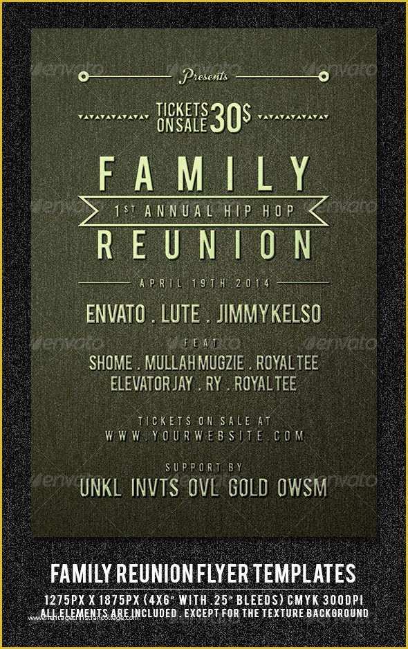 Reunion Flyer Template Free Of Family Reunion Flyer Template