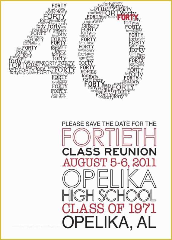Reunion Flyer Template Free Of Modern Class Reunion Invitation