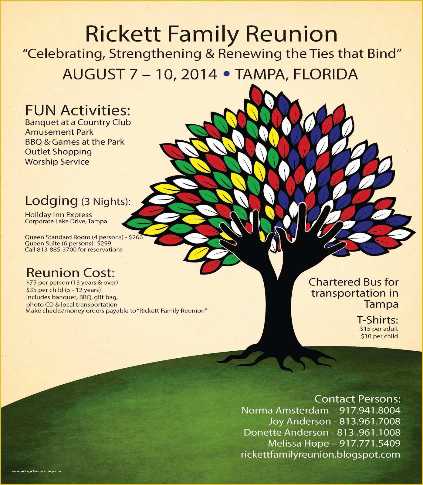 Reunion Flyer Template Free Of Rickett Family Reunion Blog