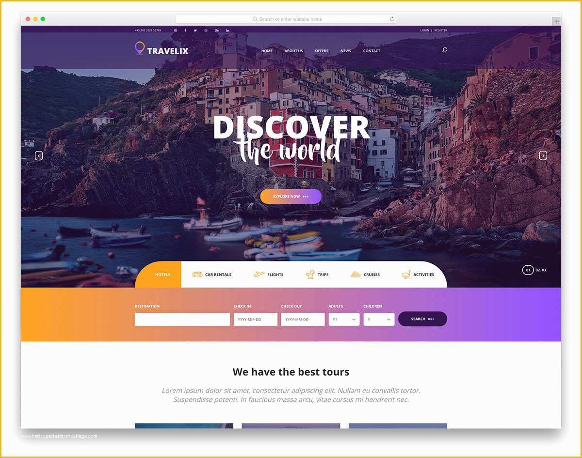 Review Website Template Free Of 32 Free Travel Agency Website Templates with Premium