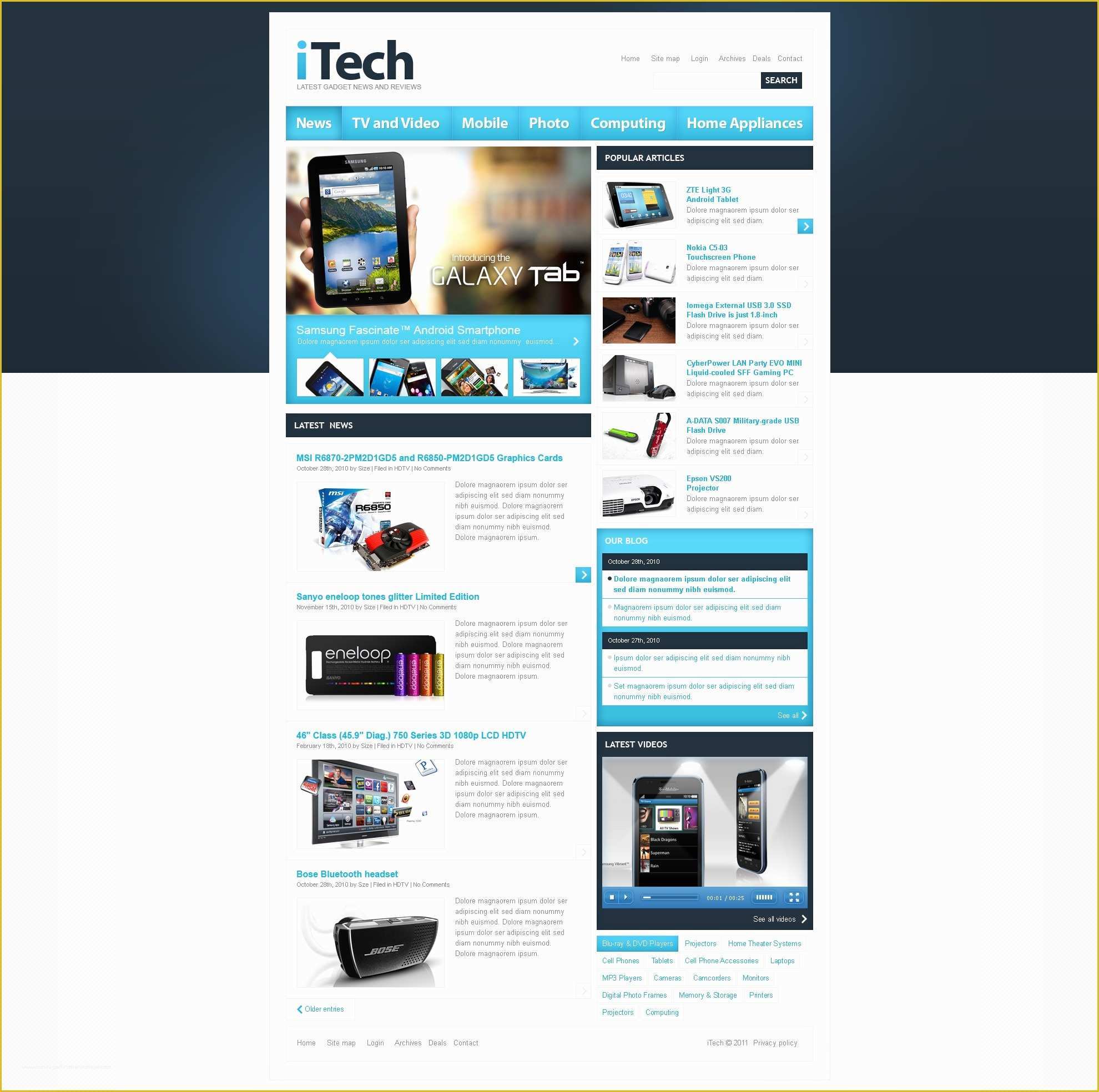 Review Website Template Free Of Electronics Review Website Template
