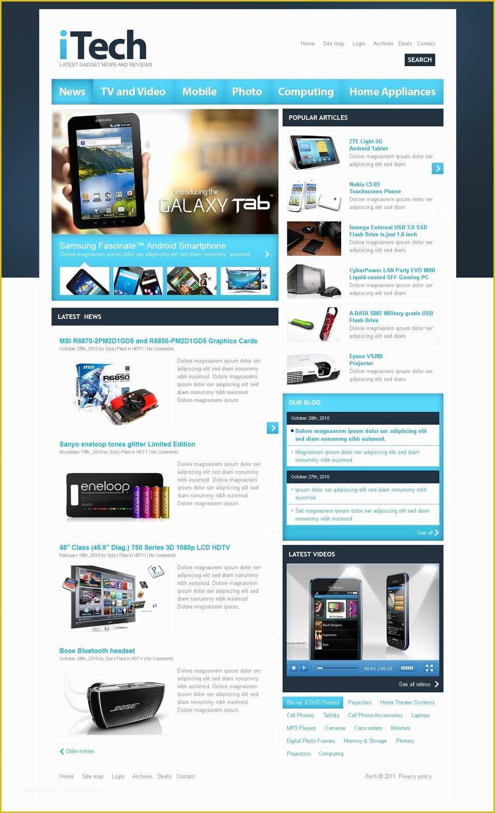 Review Website Template Free Of Electronics Review Website Template