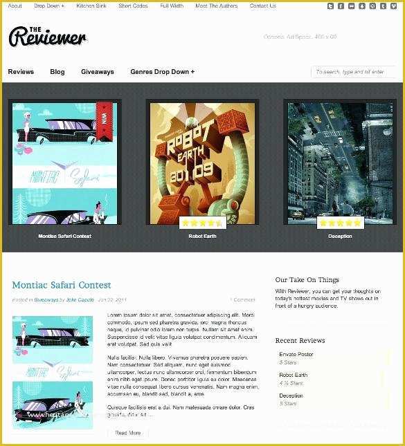 Review Website Template Free Of Movie Review Template Website HTML5 Create A with theme