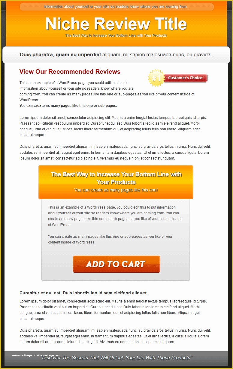 Review Website Template Free Of Single Product Review Website Templates Mrr