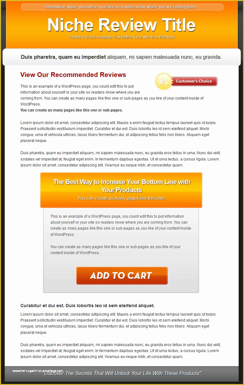 Review Website Template Free Of Single Product Review Website Templates Mrr