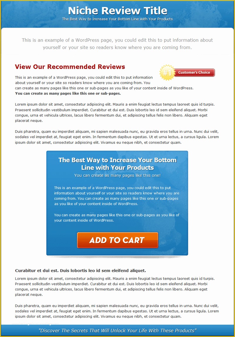 Review Website Template Free Of Single Product Review Website Templates Mrr