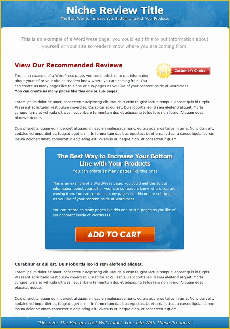 Review Website Template Free Of Single Product Review Website Templates Mrr