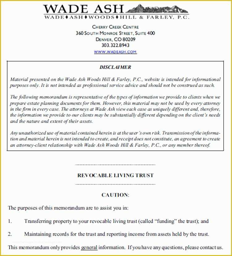 Revocable Trust Template Free Of 10 Living Will form Free Pdf Sample Templates