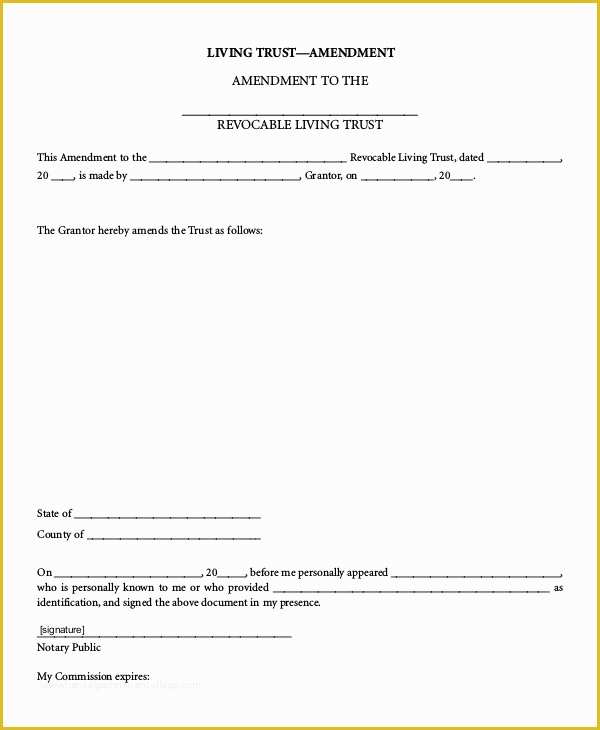 Revocable Trust Template Free Of 8 Sample Living Trust forms