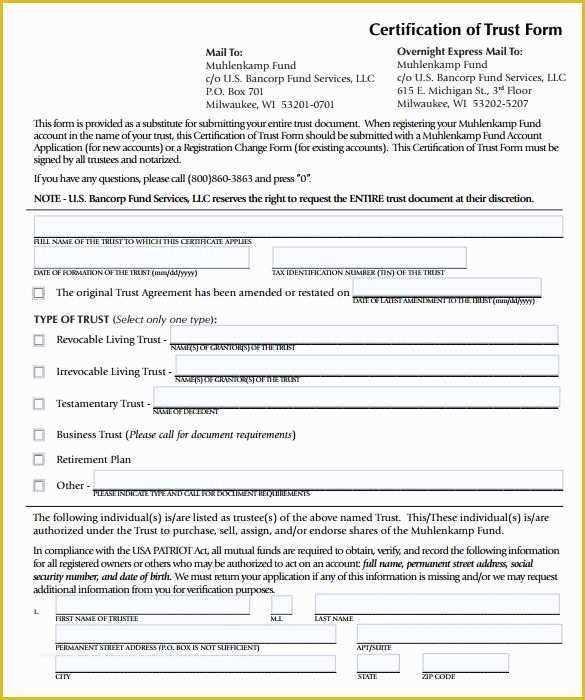Revocable Trust Template Free Of Printable Living Trust Templates