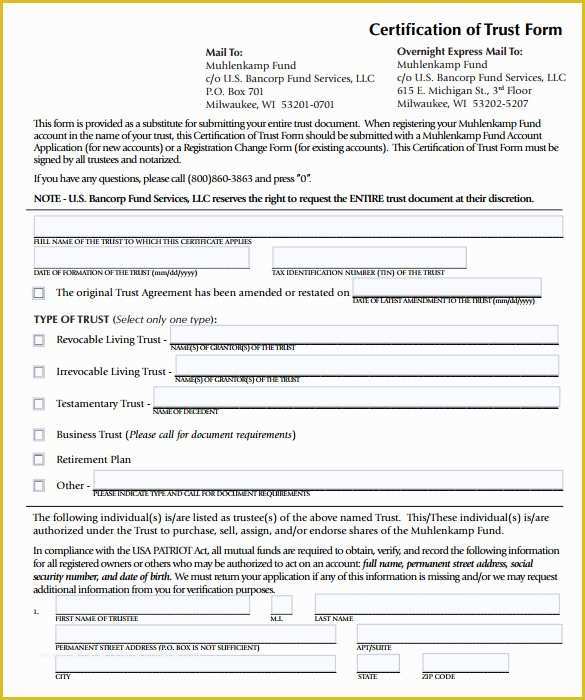 Revocable Trust Template Free Of Sample Living Trust form Template – 10 Samples Examples