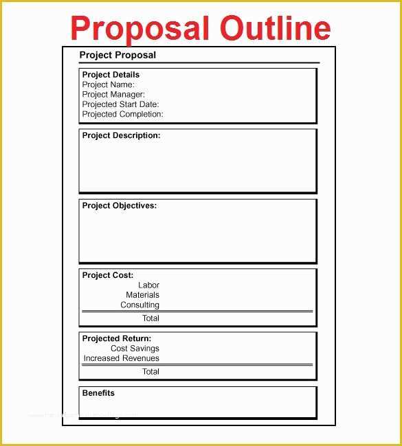 Rfp Templates Free Download Of Proposal Outline Templates 20 Free Free Word Pdf
