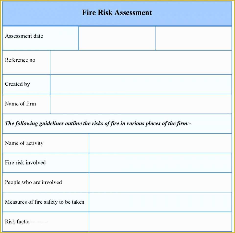 Risk Register Excel Template Free Of 9 Basic Fire Risk assessment Template Itaty