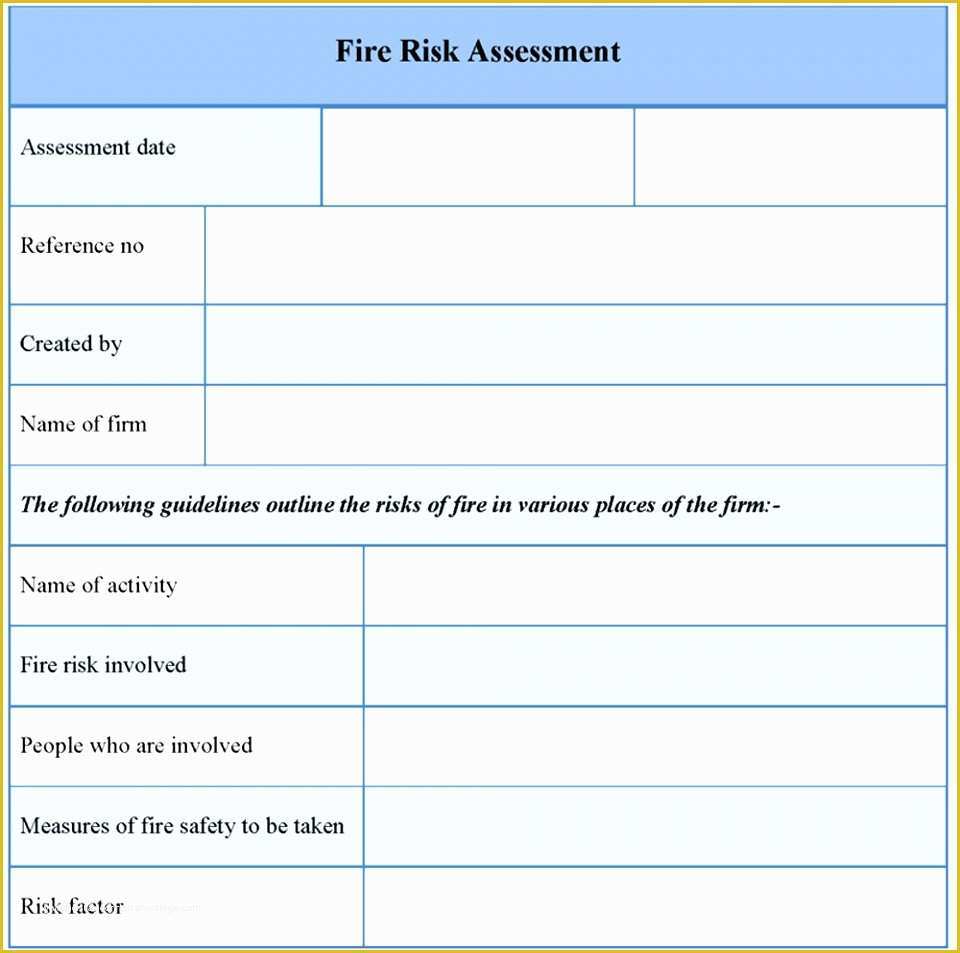 Risk Register Excel Template Free Of 9 Basic Fire Risk assessment Template Itaty