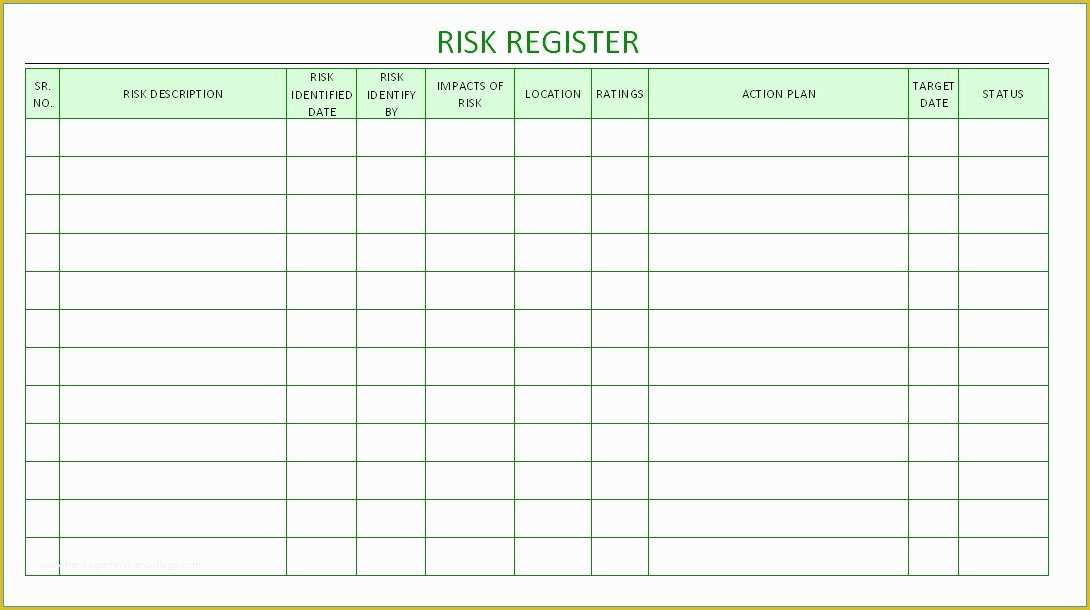 Risk Register Excel Template Free Of Marvelous Pics Risk Register Template Excel Free