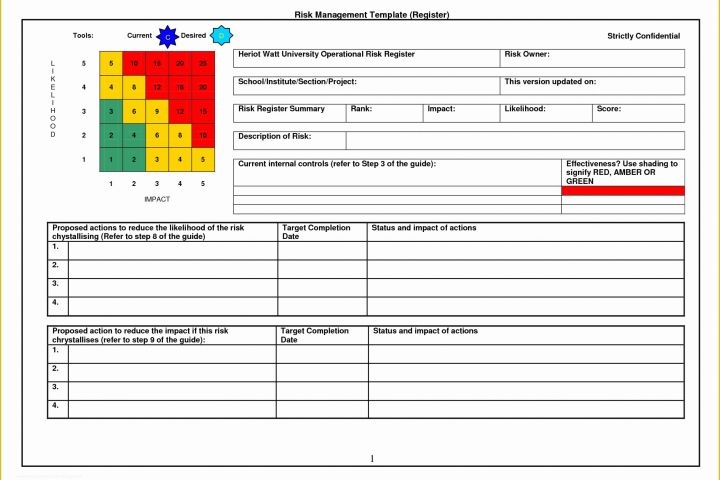 Risk Register Excel Template Free Of Risk Register Template