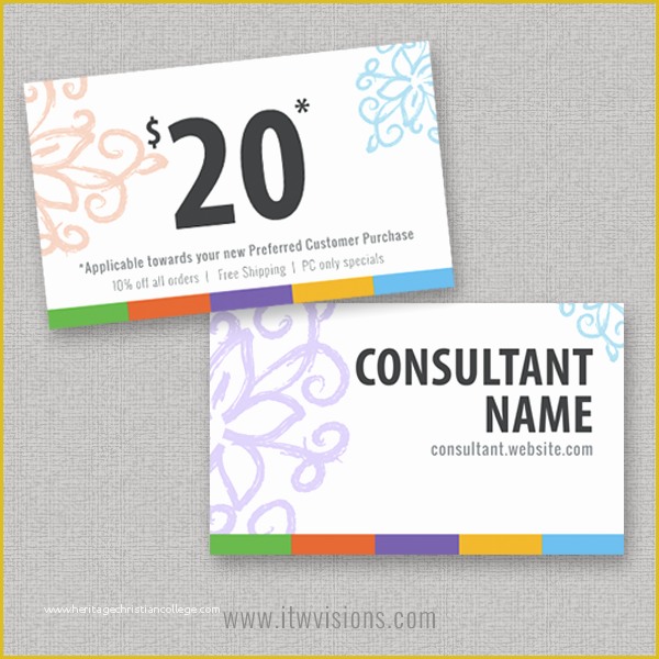 Rodan and Fields Business Card Template Free Of Gift Certificate 3" X 5" Double Sided Card • Itw Visions