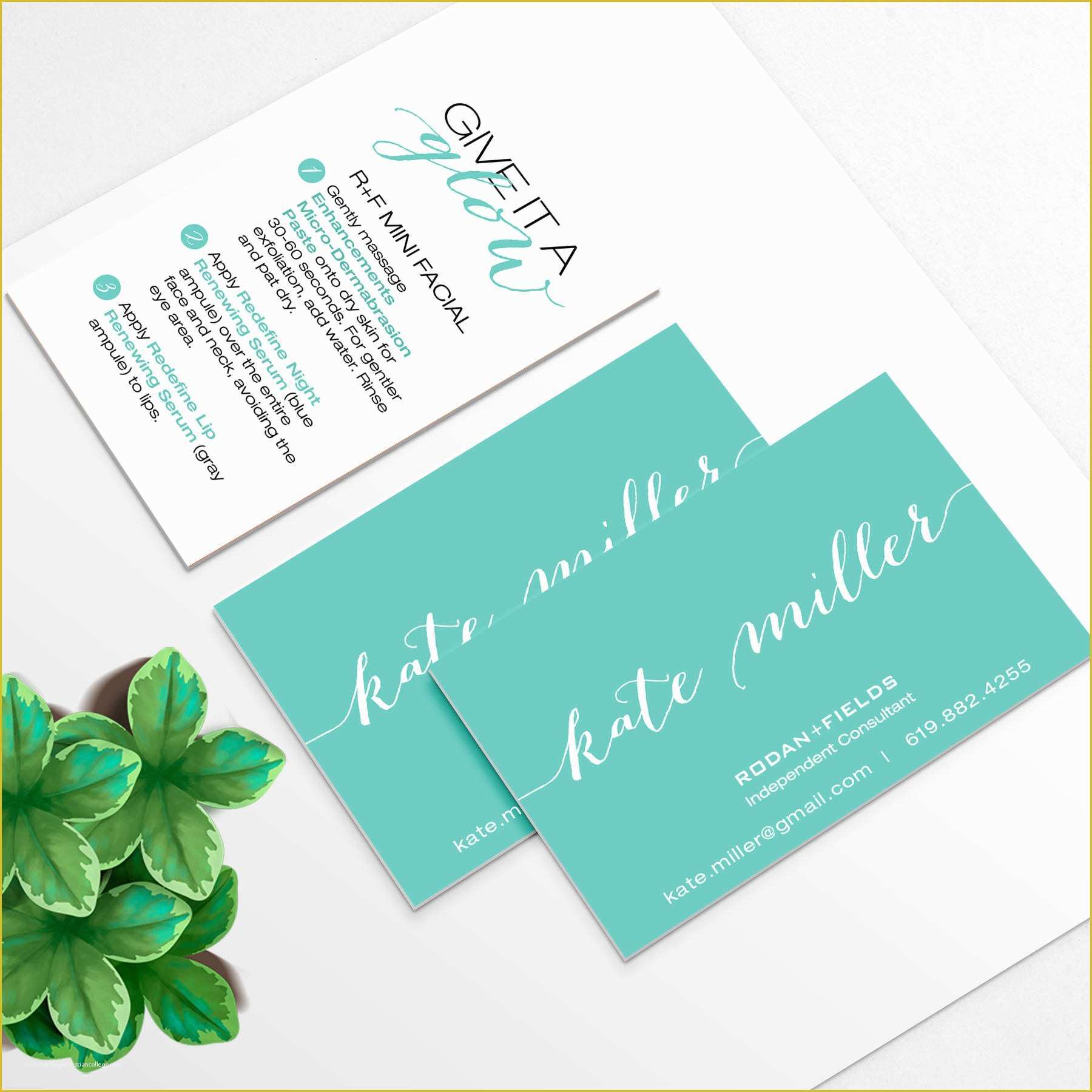 Rodan and Fields Business Card Template Free Of Rodan and Fields Business Card and Mini Facial Instruction