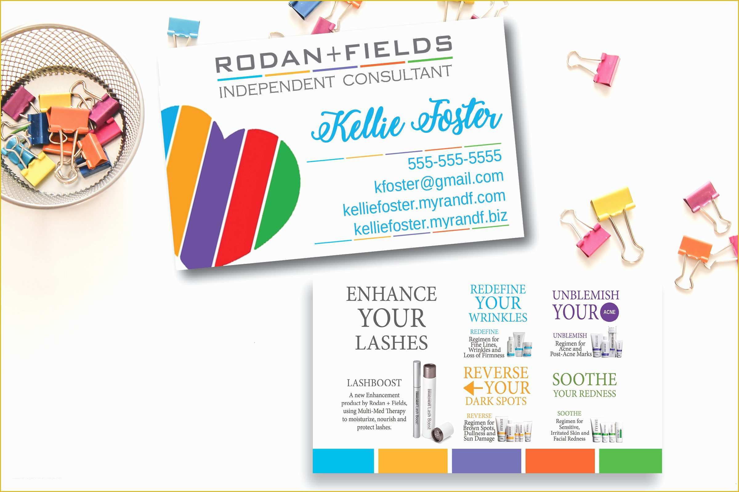 Rodan and Fields Business Card Template Free Of Rodan and Fields Business Card Printed Rodan Fields