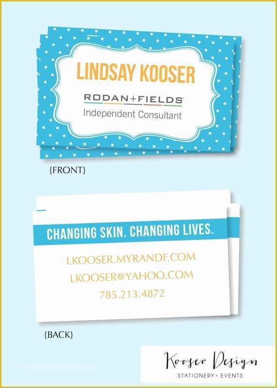 Rodan and Fields Business Card Template Free Of Rodan and Fields Business Cards Free Shipping