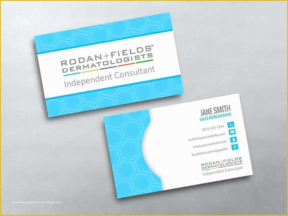 Rodan and Fields Business Card Template Free Of Rodan and Fields Business Cards