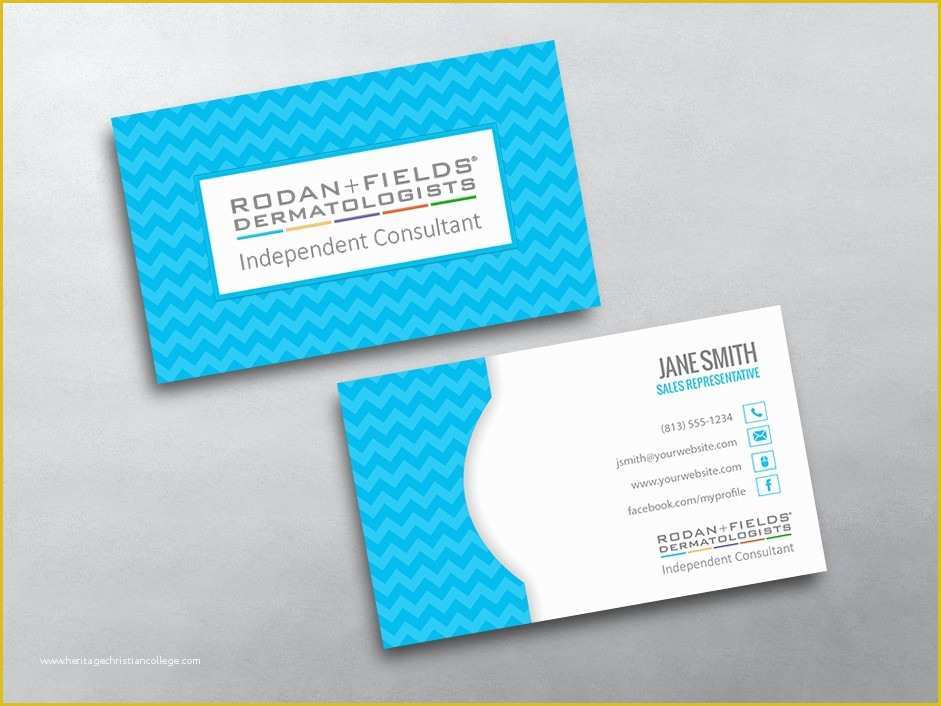 Rodan and Fields Business Card Template Free Of Rodan and Fields Business Cards