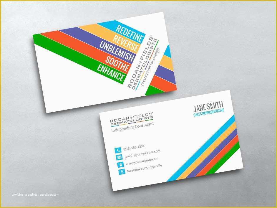 Rodan and Fields Business Card Template Free Of Rodan and Fields Business Cards