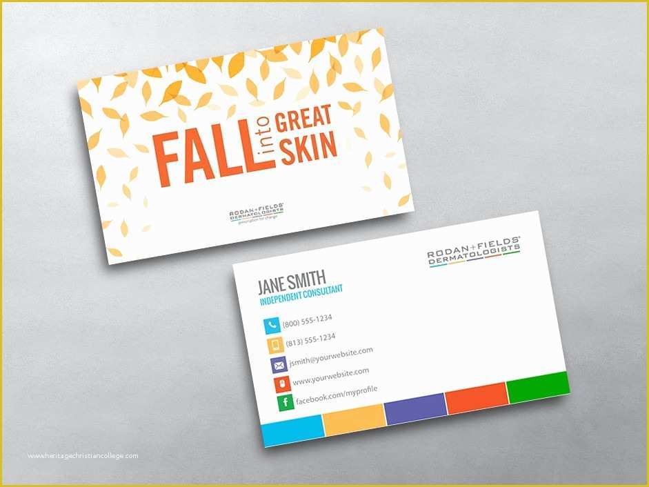 Rodan and Fields Business Card Template Free Of Rodan and Fields Business Cards