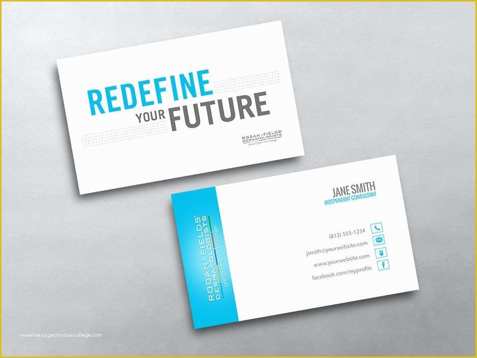 Rodan and Fields Business Card Template Free Of Rodan and Fields Business Cards