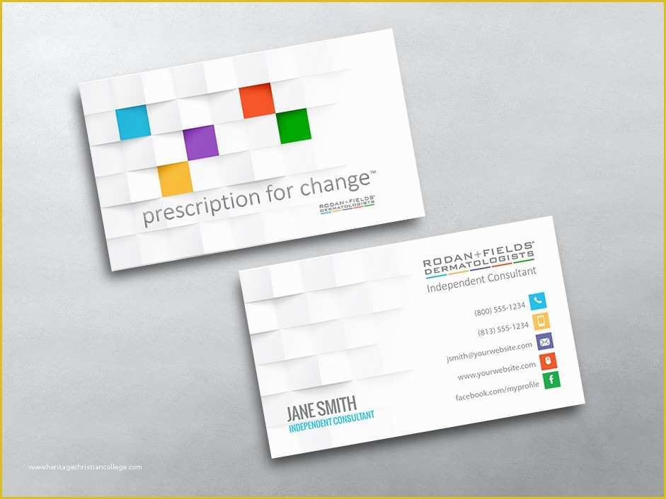 Rodan and Fields Business Card Template Free Of Rodan and Fields Business Cards