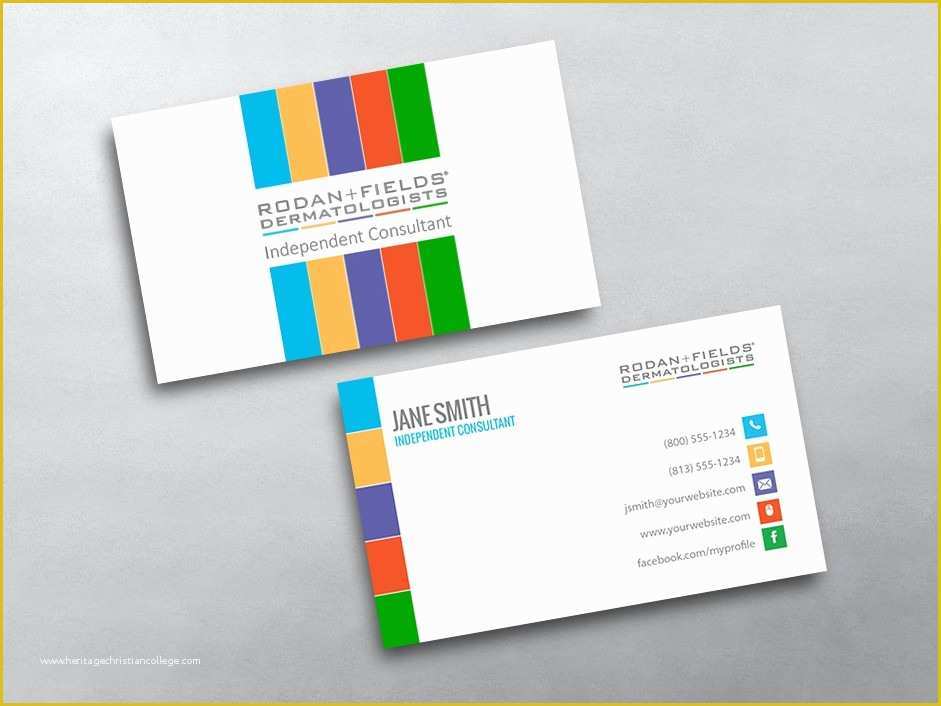 Rodan and Fields Business Card Template Free Of Rodan and Fields Business Cards